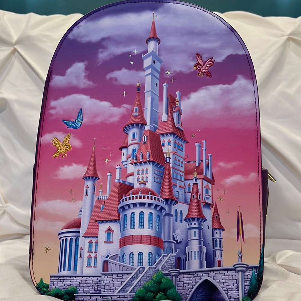 Loungefly X Disney Beauty and the Beast Castle Portrait Backpack NWT 🏰